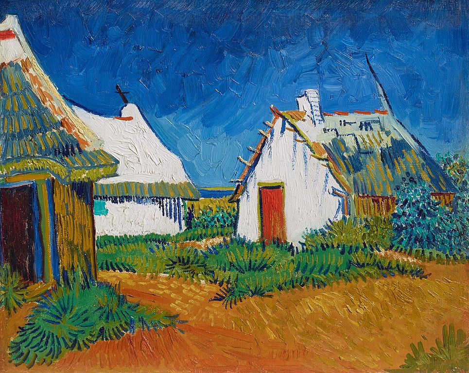 Vincent van Gogh, "Cabanes blanches aux Saintes-Maries," 1888.